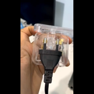 RakanKu MALAYSIA (EU TO MSIA/UK) FUSED Transparent EURO 2 Pin To 3 Pin Plug Converter 240V Fits 5A Power Fuse Adaptor Penukar Palam 插头转换器