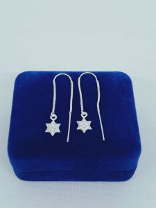 Giwang tusuk panjang + bintang mp / giwang perak asli silver 925 lapis emas/ giwang fashion wanita terbaru