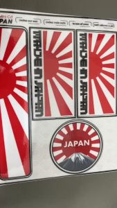 Bộ 4 tem cờ nhật dán xe cực chất