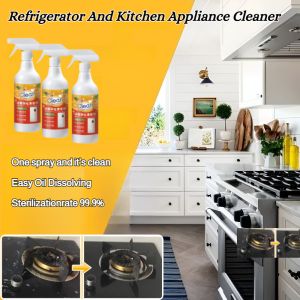 น้ำยาทำความสะอาดตู้เย็นและเครื่องใช้ในครัวสำหรับคราบน้ำมันหนัก น้ำยาทำความสะอาดเครื่องใช้ในครัว ทำความสะอาดอย่างล้ำลึก ขจัดเชื้อรา