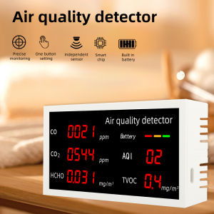 New W17 High Quality Multifunction 5 in 1 CO/CO2/HCHO/AQI/TVOC Air Quality Monitor Indoor Gas Detector