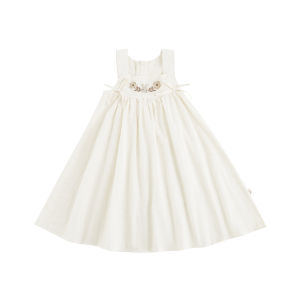 YOEHYAUL Girls Embroidered Vest Skirt Dress Summer Lightweight Fluffy A-Line Dress Breathable Cotton Blend Casual Wear