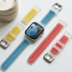 for Huawei Watch Fit 5/5Pro Silicone Strap Sports Wristband For Huawei Watch Fit 3/4/4Pro Jelly Color Bracelet Correa Watchband
