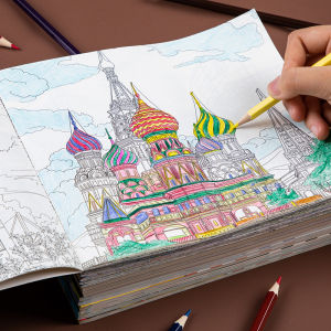 Adult Coloring Book Stress Relief Drawing Sketchbook Doodle Shading Girls Crayon Picture Book Boredom Buster Handmade Toy