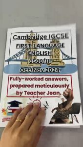 Cambridge IGCSE English 0500/11 & 0500/21 ON 2024 Fully-Worked Answers Marks & Students Guide  (Oct/ Nov 2024)!