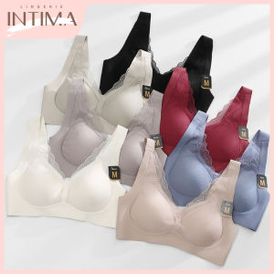 INTIMA Anti-Gravity Latex Pads Bra For Women Seamless Wire-Free Push Up Underwear Anti-Sagging Sleep Brallete Lingerie Full-Cup Bras