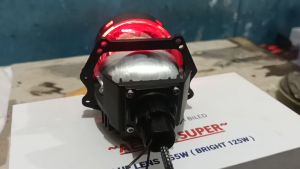 Lampu BILED Projector Aeslux Super 25 Inchi 1 Warna 55-60 Watt Plus Devil Eyes