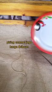 MM - A041 - PIRING MAKAN ENAMEL AYAM JAGO 22CM / PIRING MOTOF BUNGA LOGAM / PIRING MAKAN SERBAGUNA 22CM