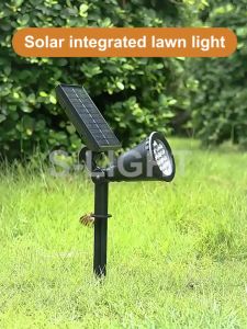 Solar Lamp Outdoor Lawn Lamp Garden Lamp Ground Plug 18 LED Solar Spot Lights 1800mAh Lawn Landscape Light Yard