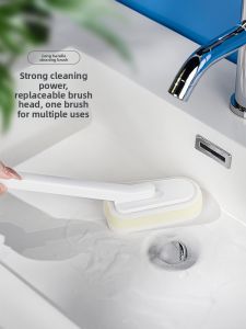 DEHUB | Long Handle Bathroom Cleaning Brush Tile & Bathtub Sponge Scrub Brush Toilet Gap Cleaner