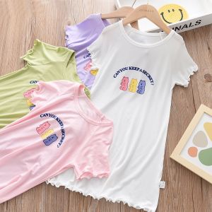 Váy Ngủ Ren Modal Thoải Mái Cho Bé Gái Mùa Hè Váy Ngủ Trẻ Em Quần Áo Mặc Nhà Bằng Vải Modal Thoáng Khí Thoải Mái