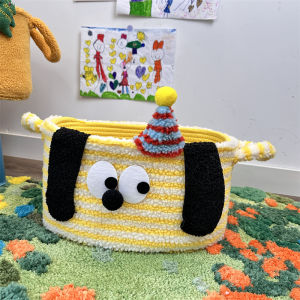 Original Little Monster Design Storage Basket Square Organizer for Toys Snacks Home Use Niche Design Utility Storage Basket