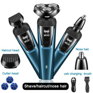 Three-blade electric Shaver for Men 3 in 1 Electric Shaver Rechargeable Professional Razor Beard Trimmer Razor For Men