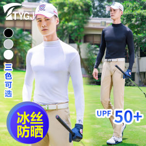 TTYGJ เสื้อคลุมกอล์ฟชายแขนยาวป้องกันแสงแดด ผ้าไหมน้ำแข็ง เสื้อคลุมกอล์ฟฤดูใบไม้ผลิและฤดูร้อน เสื้อคลุมกอล์ฟชาย ชุดกอล์ฟ
