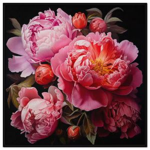 Tranh treo tường dán tường Canvas Mẫu Đơn. CGI-34