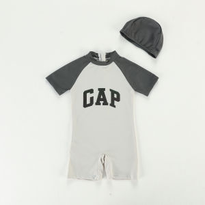 One-Piece Swimsuit for Children Boys Ins Boys Letters Quick-Drying Swimwear Fashion Baby Beach Swim Trunks Set