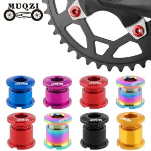 MUQZI 4/5PCS Chainring Bu Lông Cho Single/Dual Chainring 6.5/8.5mm Đường Núi MTB Xe Đạp Quay Vít Hợp Kim Nhôm Phụ Kiện Xe Đạp