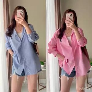 NANDO ATASAN KEMEJA IMPORT BKK SALUR LENGAN PANJANG KOREAN STYLE