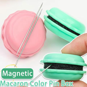 กล่องดูดเข็มแม่เหล็กสีมาการองเข็มกรอเข็มแม่เหล็กดูดแบบเข็มแม่เหล็กใช้ในครัวเรือนอุปกรณ์เย็บผ้าเย็บปักถักร้อยทำได้ด้วยตัวเองกล่องเครื่องมือ