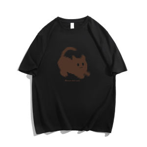 เสื้อยืดแขนสั้นผ้าฝ้ายแท้สำหรับผู้หญิงในช่วงฤดูร้อน ทรงหลวม สไตล์ย้อนยุค สไตล์อเมริกัน ทรงหลวม เสื้อผ้าทำงานสไตล์เกาหลี