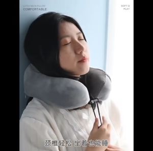 Gối Kê Cổ Chữ U Cao Su Non Dùng trong Văn Phòng Du Lịch Tàu Xe