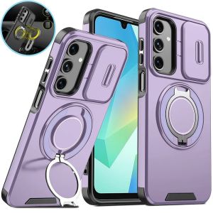 Magnetic Phone Case for Samsung Galaxy A57 A37 A07 A17 A56 A36 A26 A16 A06 A55 A35 A25 A15 A05 Ring Stand Protect Camera Cover