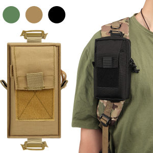 MOLLE-Compatible Shoulder Strap Bag | Multi-Function Outdoor Pouch | Phone Holder & Storage for Camping & Hiking Gear