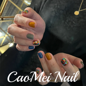 Retro Handmade Manicure False Nails Tips Pure Manual Wearing Nail Pieces Fake Nails D116 Short Square Normal Specification
