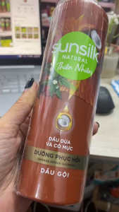 Dầu gội Sunsilk Natural tinh dầu dừa và cỏ mực dưỡng phục hồi 380ml