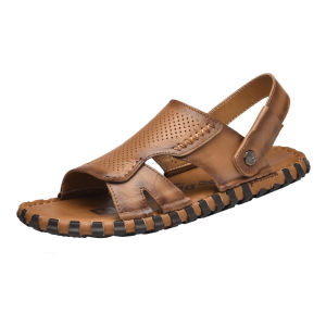 NUDANLAI | Mens Summer Leather Breathable Slippers 2025 New Arrival