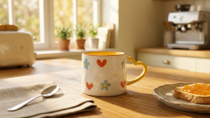 Damda Aesthetic Hand-Painted Ceramic Mug Coffee Cup Home Cafe Decor