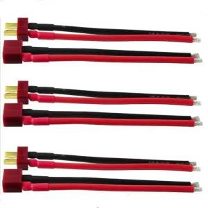 Deans Ultra Pigtail Cable T Plug Connector Male & Female With 10cm 14 AWG Soft Silicone Wire for RC Hobby Quadcopter Lipo Batter