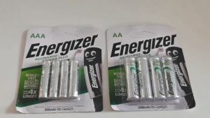 Energizer Recharge Power Plus AA 2000mAh / AAA 800mAh Rechargeable Batteries - 4Pcs Pack