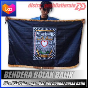 BENDERA PSHT GAMBAR BOLAK BALIK KUALITAS BAGUS/KAIN TEBAL/PRINTING