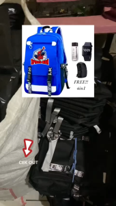 Tas Ranael Anak Sekolah Laki Laki Sd Smp Fashion 4in1 SPIDERMAN 0147 Ransel Cowo Paket Murah