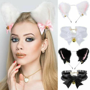 【Muswannas】Cute Cat Fox Faux Fur Ear Hair Hoops Party Cosplay Hairband Fur Headbands Girls Fashion Hair Accessories