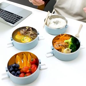 TANQ 1/2/3 Layers Portable Thermal Insulated Box Stainless Steel Food Container Lunch Box Soup Cup Bento Box