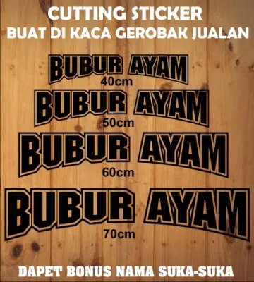 stiker cutting sticker variasi bubur ayam