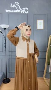 Gamis tania cringkle airflow gamis kondangan terbaru