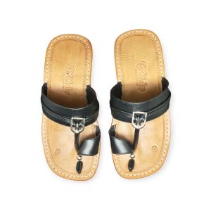SANDAL KULIT TARUMPAH PRIA Motif Jepit Jempol Size 39