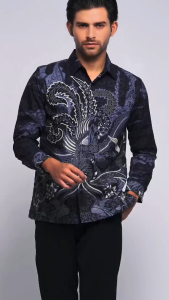 KEMEJA BATIK PRIA HALUS TERBARU FASHION PRIA BAJU LENGAN PANJANG KANTOR CASUAL SOGAN KBM B 7006