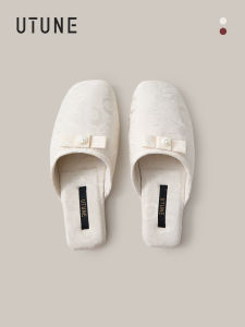 Dép Lười Lót Ren Thêu Thanh Lịch Cho Nữ Dép Lười Lót Chống Trượt Âm Thanh Nhẹ Đầu Tròn Mùa Hè Chất Liệu Lót Bằng Da