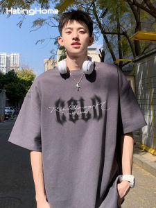 HetingHOME | Hetinghome Loose Mens Short Sleeve T-Shirt Couples Fashion Brand Summer Trendy Print Cotton Youth Fresh Style Cartoon Theme