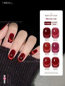 ANNIES | Sơn Móng Tay Gel Màu Đá Quý Đỏ Rượu Vang Có Hiệu Ứng Mắt Mèo