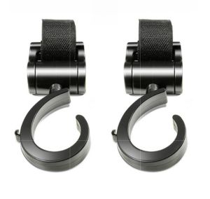 2PCS Pram Hook Baby Stroller Accessories Shopping Prop 360 Degree Rotating Hooks Stroller Hooks For Hanging Out