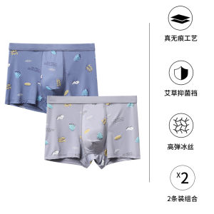 Elegant Ice Silk Boxer Shorts for Boys Comfortable Breathable Antibacterial Loose Fit Youthful Teenage Male Underwear