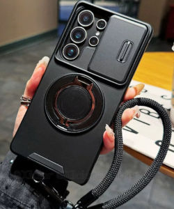 szhaiyu | Magnetic Bracket Phone Case for Samsung S26 Edge S25 FE  S24 S23 S22 Plus S21 Ultra A57 A37 A17 A56 A36 A07 Camera Protect Cover
