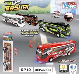 MAINAN MOBIL BUS BASURI TELOLET MUSIK DAN LAMPU BP 19