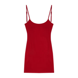 Bướm Đỏ Hollow Out Hở Lưng Dây Đeo Vai Đầm Nữ Mùa Hè Bó Sát Mini Váy Dây Thắt Lưng Nổi Bật Và Hipsne3> Slip Đầm