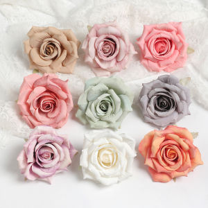 3/5/10Pcs Rose Artificial Silk Fake Flowers for Home Room Decoration DIY Accessories 8cm Fake Flowers Brides Party Wedding Decor